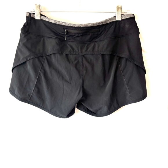 Lululemon Speed Up Short Black Grey size 8 - Picture 2 of 6
